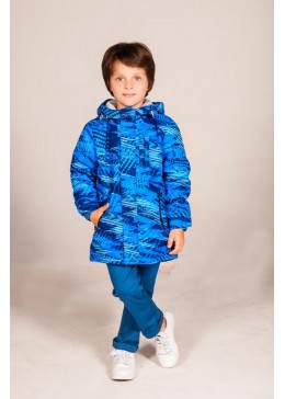 Baby line яркая синяя демисезонная куртка Диагональ для мальчика V 234К-18